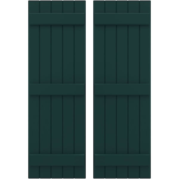 Ekena Millwork Americraft 5-Board, 3 Batten Exterior Real Wood Joined Board-n-Batten Shutters, ARW401BB518X60FGH, PR ARW401BB518X60FGH - main